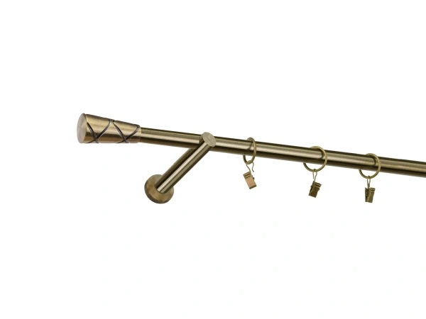 19mm-es függönykarnis - egysoros - TRAPEZIUM - antik