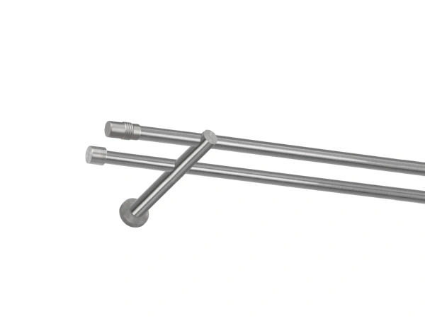 16x16mm-es függönykarnis - kétsoros - CYLINDER - satin 1