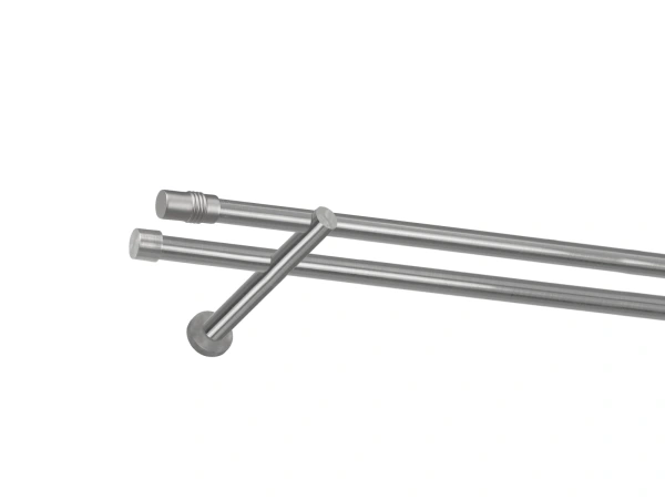 19x19mm-es függönykarnis - kétsoros - CYLINDER - satin 1