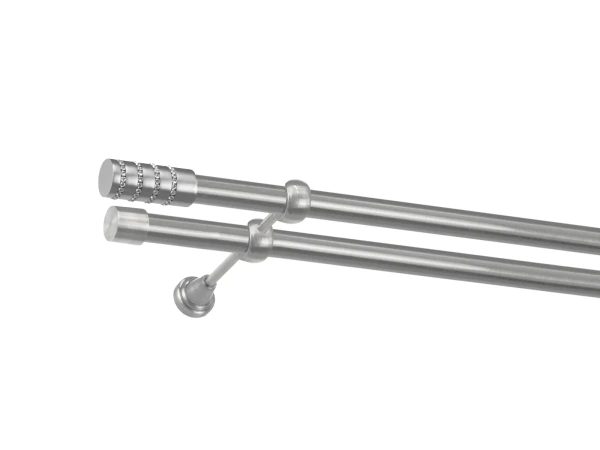 25x25mm-es függönykarnis - kétsoros - CYLINDER CRYSTAL - satin 1