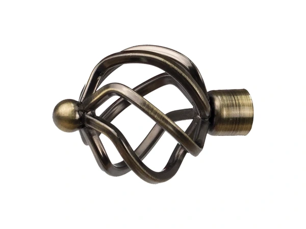 19x19mm-es függönykarnis - kétsoros - SPIRAL - antik 2