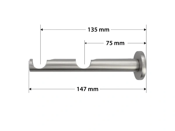 19x19mm-es függönykarnis - kétsoros - BELUNO - satin 3