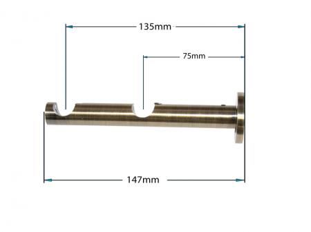 Kétsoros 16x16mm karnis - LINEA - antik 4