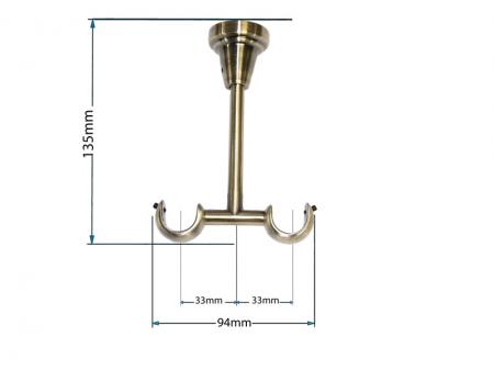 Kétsoros 16x16mm karnis - CYLINDER - antik 5