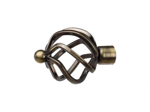 16mm-es függönykarnis - egysoros - SPIRAL - antik 2
