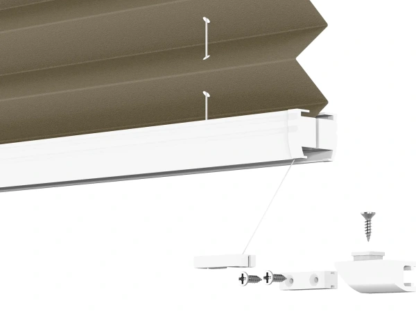 LUX pliszé függöny - BLACKOUT szövet (fényzáró) - Dark Coffee 11198 BO 9