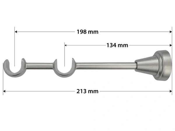 19x19mm-es függönykarnis - kétsoros - FALIST - satin 4