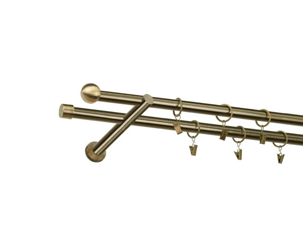19x19mm-es függönykarnis - kétsoros - BOLOGNA - antik