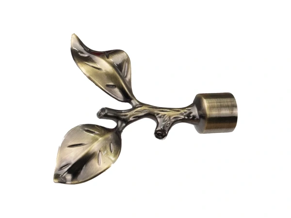 16mm-es függönykarnis - egysoros - RÓZSA LEVÉL - antik 2