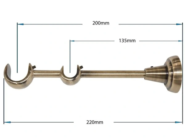 25x16mm-es függönykarnis - kétsoros - KALISTO CRYSTAL - antik 3