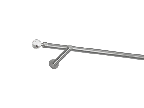 19mm-es függönykarnis - egysoros - CRYSTAL GOLYÓ - satin 1