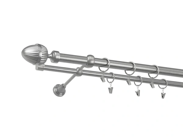 25x16mm-es függönykarnis - kétsoros - ODEON - satin