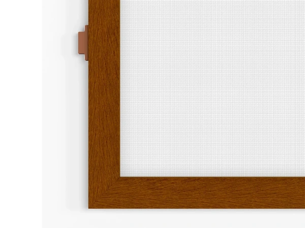 Zsanéros szúnyogháló AJTÓRA - keresztbordával - arany tölgy - fautánzatú 6