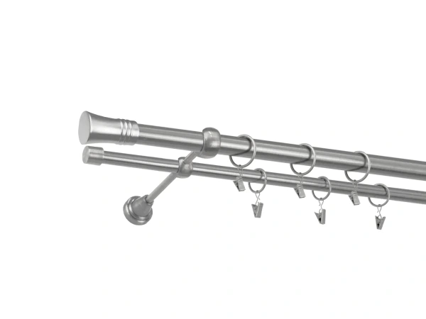 25x16mm-es függönykarnis - kétsoros - CAPRI - satin