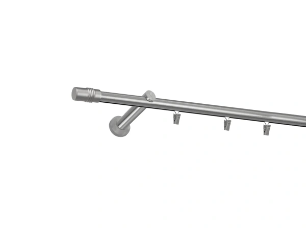 19mm-es függönykarnis - belső sínes rúd - egysoros - CYLINDER - satin