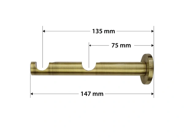 16x16mm-es függönykarnis - kétsoros - AZUR GOLYÓ - antik 3