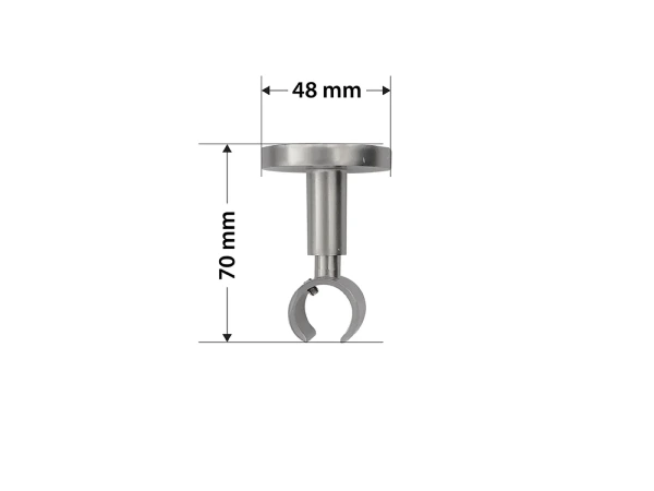 19mm-es függönykarnis - belső sínes rúd - egysoros - CYLINDER - satin 4