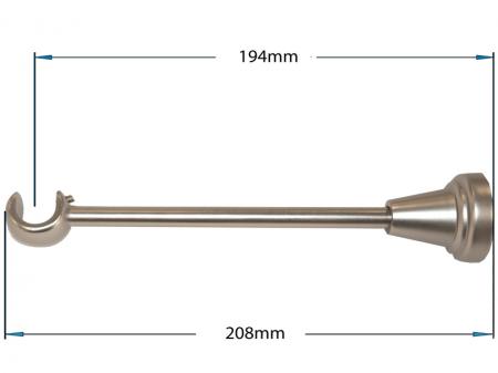Egysoros 16mm karnis - QUADRO - satin 3
