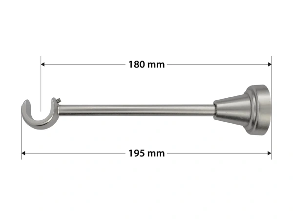19mm-es függönykarnis - egysoros - KOLOSEO - satin 4