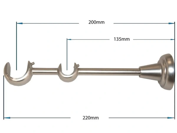 25x16mm-es függönykarnis - kétsoros - KALISTO - satin 3