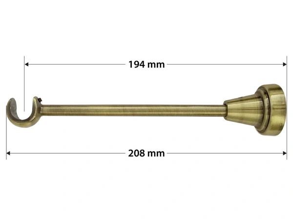 16mm-es függönykarnis - egysoros - AFINA - antik 4