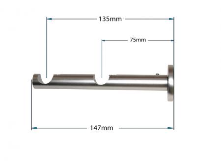 Kétsoros 16x16mm karnis - MAKK - satin 4