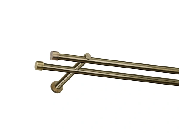 19x19mm-es függönykarnis - belső sínes rúd - kétsoros - PULLO - antik 1