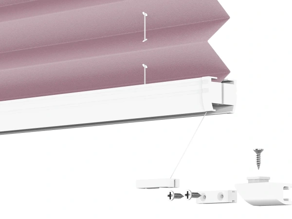 LUX Pliszé függönyök - PEARL szövet - Fuchsia 11077 PEARL 9