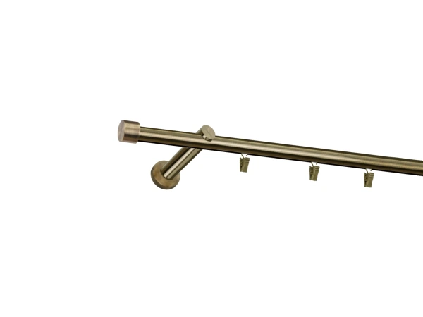 19mm-es függönykarnis - belső sínes rúd - egysoros - PULLO - antik