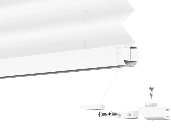 LUX pliszé függöny - BLACKOUT szövet (fényzáró) - Blossom White 11191 BO 9