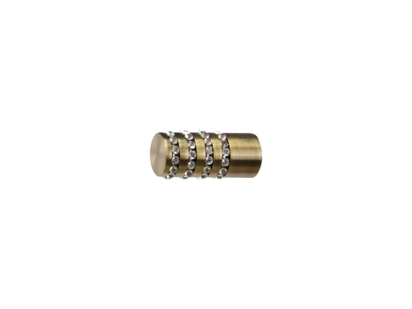 16mm-es függönykarnis - egysoros - CYLINDER CRYSTAL - antik 2