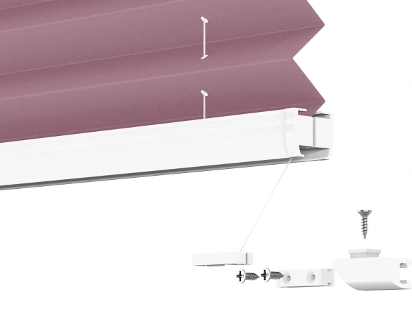 LUX pliszé függöny - BLACKOUT szövet (fényzáró) - Fuchsia 11243 BO 9
