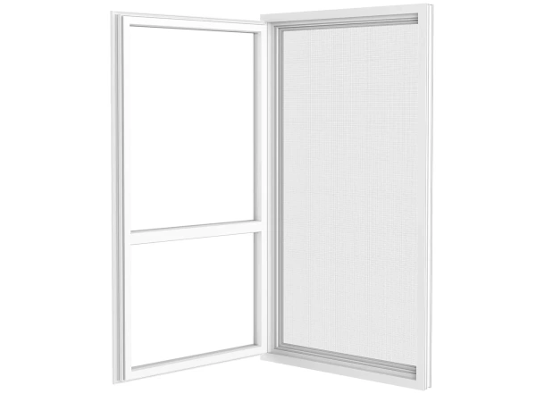 Zsanéros szúnyogháló AJTÓRA - keresztborda nélkül - szürke - RAL9006 3
