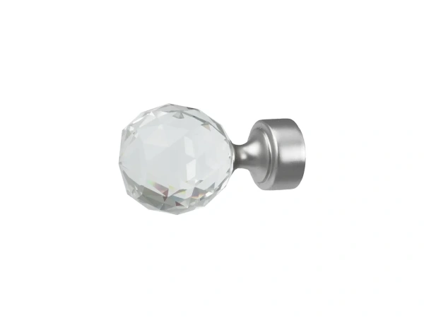 25mm-es függönykarnis - egysoros - CRYSTAL GOLYÓ - satin 2