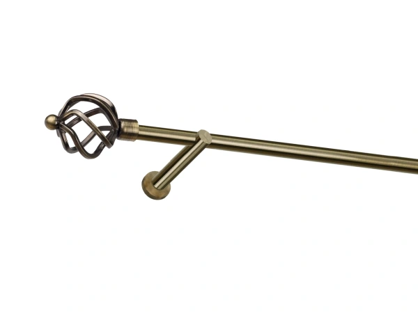 19mm-es függönykarnis - egysoros - SPIRAL - antik 1