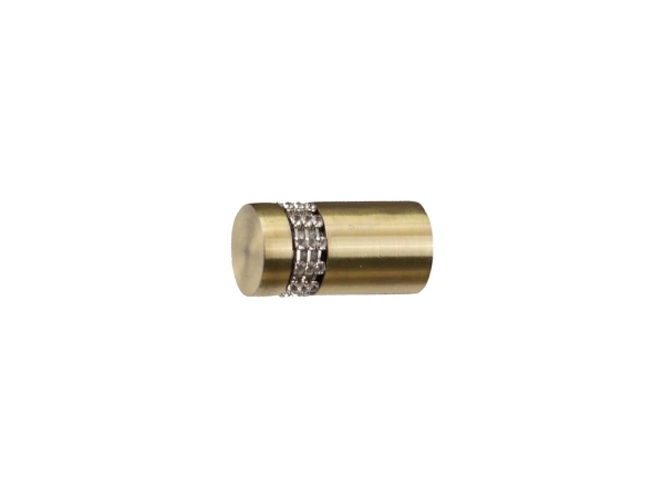 19mm-es függönykarnis - belső sínes rúd - egysoros - CYLINDER CRYSTAL - antik 2