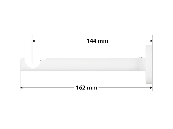 19mm-es függönykarnis - egyszerű rúd - egysoros - GABI - fekete-fehér 3