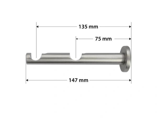 16x16mm-es függönykarnis - kétsoros - BELUNO - satin 3