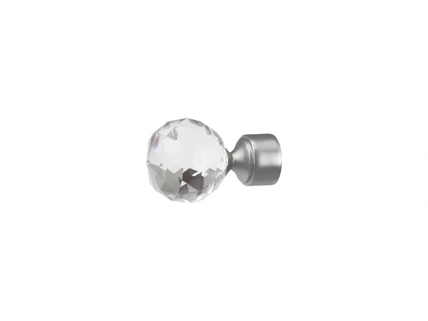 16mm-es függönykarnis - egysoros - CRYSTAL GOLYÓ - satin