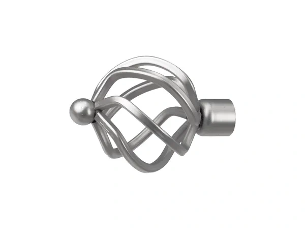 16x16mm-es függönykarnis - kétsoros - SPIRAL - satin