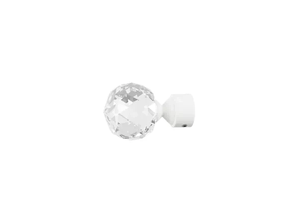 19x19mm-es függönykarnis - belső sínes rúd -  kétsoros - CRYSTAL GOLYÓ - fekete-fehér