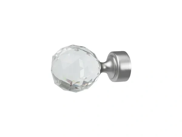 25mm-es függönykarnis - egysoros - CRYSTAL GOLYÓ - satin