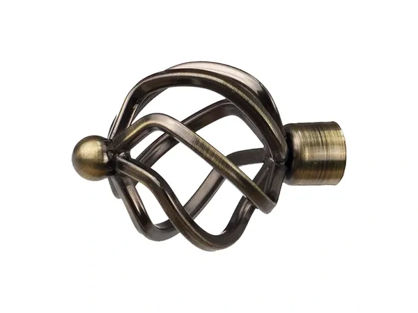19mm-es függönykarnis - belső sínes rúd - egysoros - SPIRAL - antik