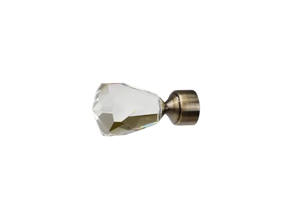 19mm-es függönykarnis - belső sínes rúd - egysoros - CRYSTAL CONE - antik