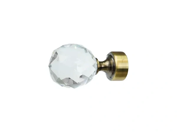 25x16mm-es függönykarnis - kétsoros - CRYSTAL GOLYÓ - antik