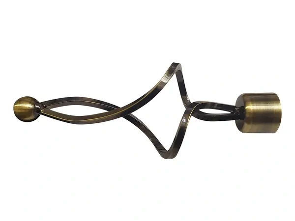 19x19mm-es függönykarnis - belső sínes rúd - kétsoros - FALIST - antik