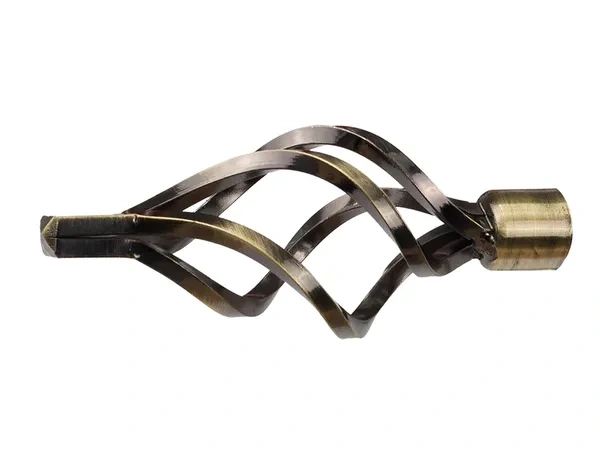 19x19mm-es függönykarnis - belső sínes rúd - kétsoros - AZUR GOLYÓ - antik