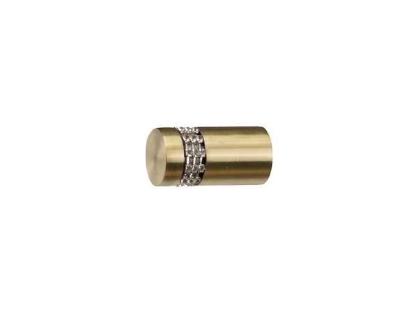 19mm-es függönykarnis - egysoros - CYLINDER CRYSTAL - antik