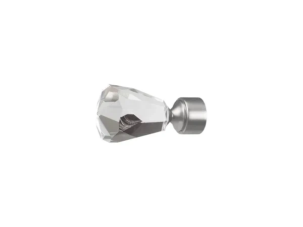 19mm-es függönykarnis - belső sínes rúd - egysoros - CRYSTAL CONE - satin
