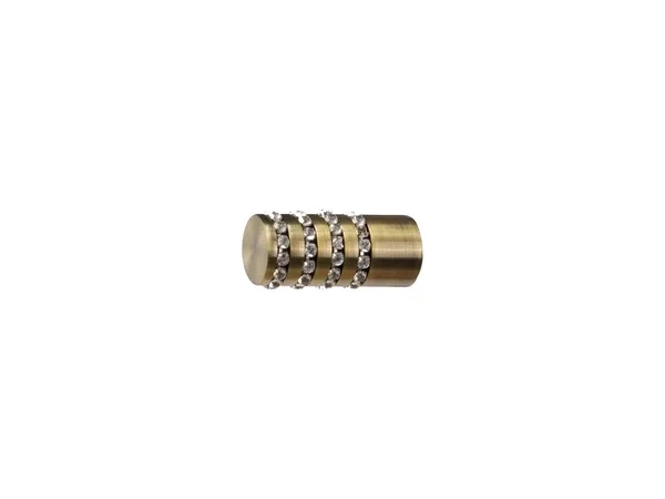 16x16mm-es függönykarnis - kétsoros - CYLINDER CRYSTAL - antik
